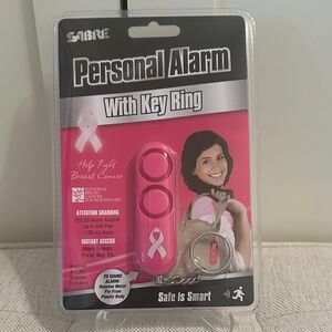 Pink Personal Alarm with Key Ring